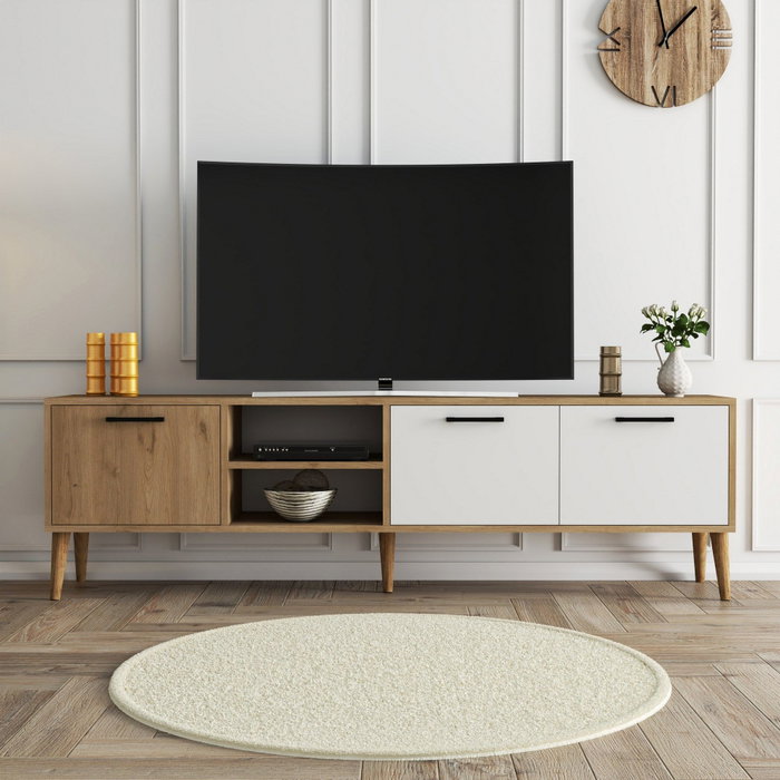 Hanah Home Soporte de TV Roble y Blanco Hanah Home Soporte de TV Roble y Blanco
